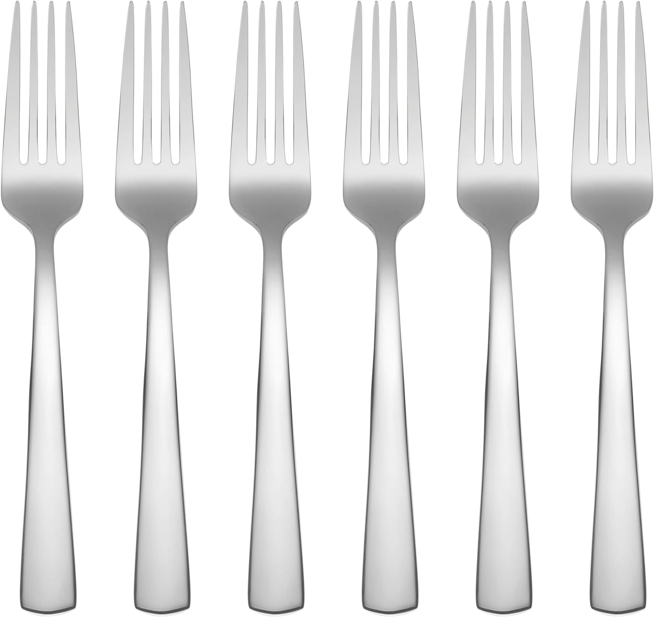 Oneida Silverware Set, Aptitude Everyday Flatware Dinner Fork Set, Service For 6, 18/0 Stainless Steel, Mirror Finish, Dishwasher Safe, Home And Kitchen Utensils Sets, Dinner Forks (Silver, 6 Pieces)