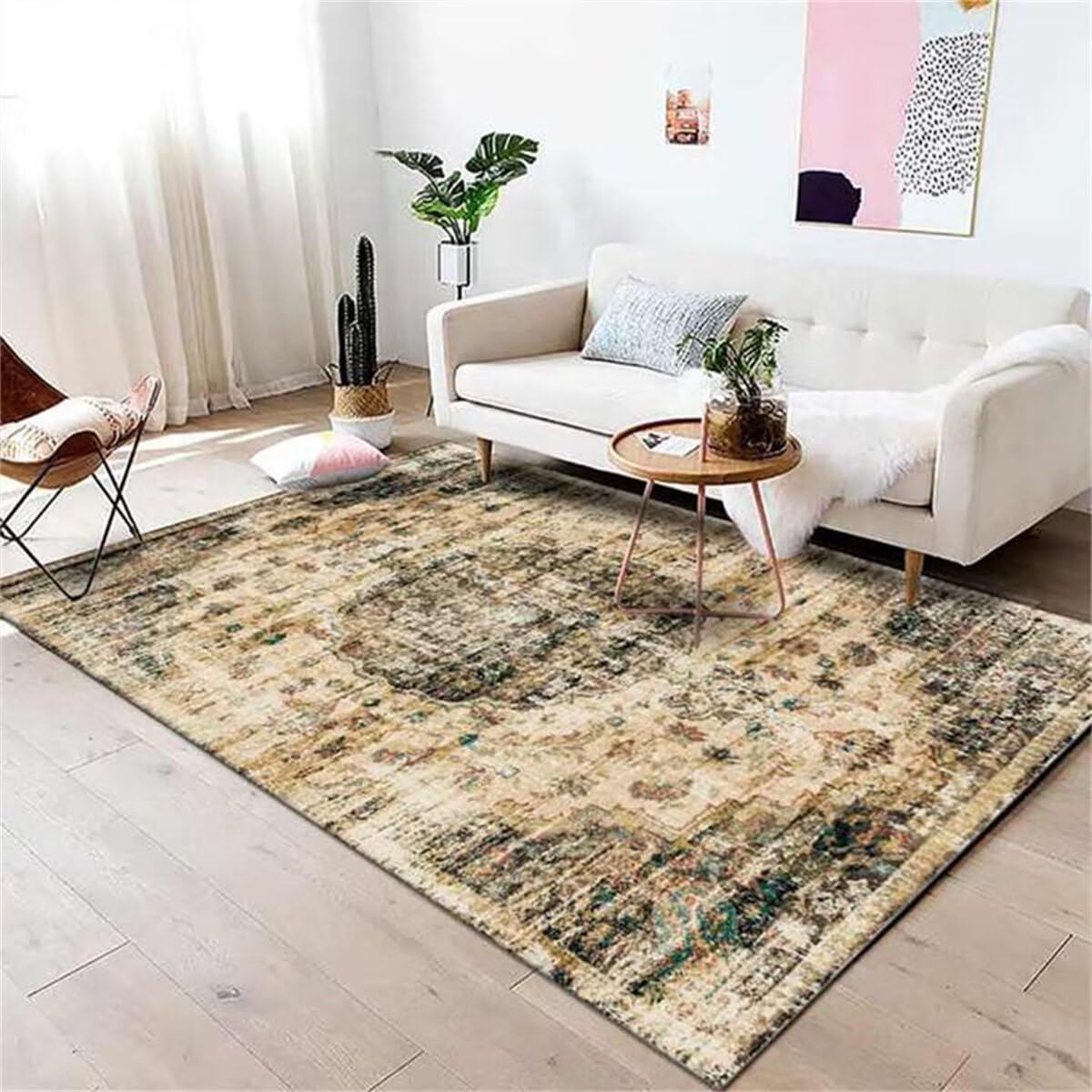 Tapis d'entrée intérieur vintage format géant 180X250cm pour cuisine et restaurant