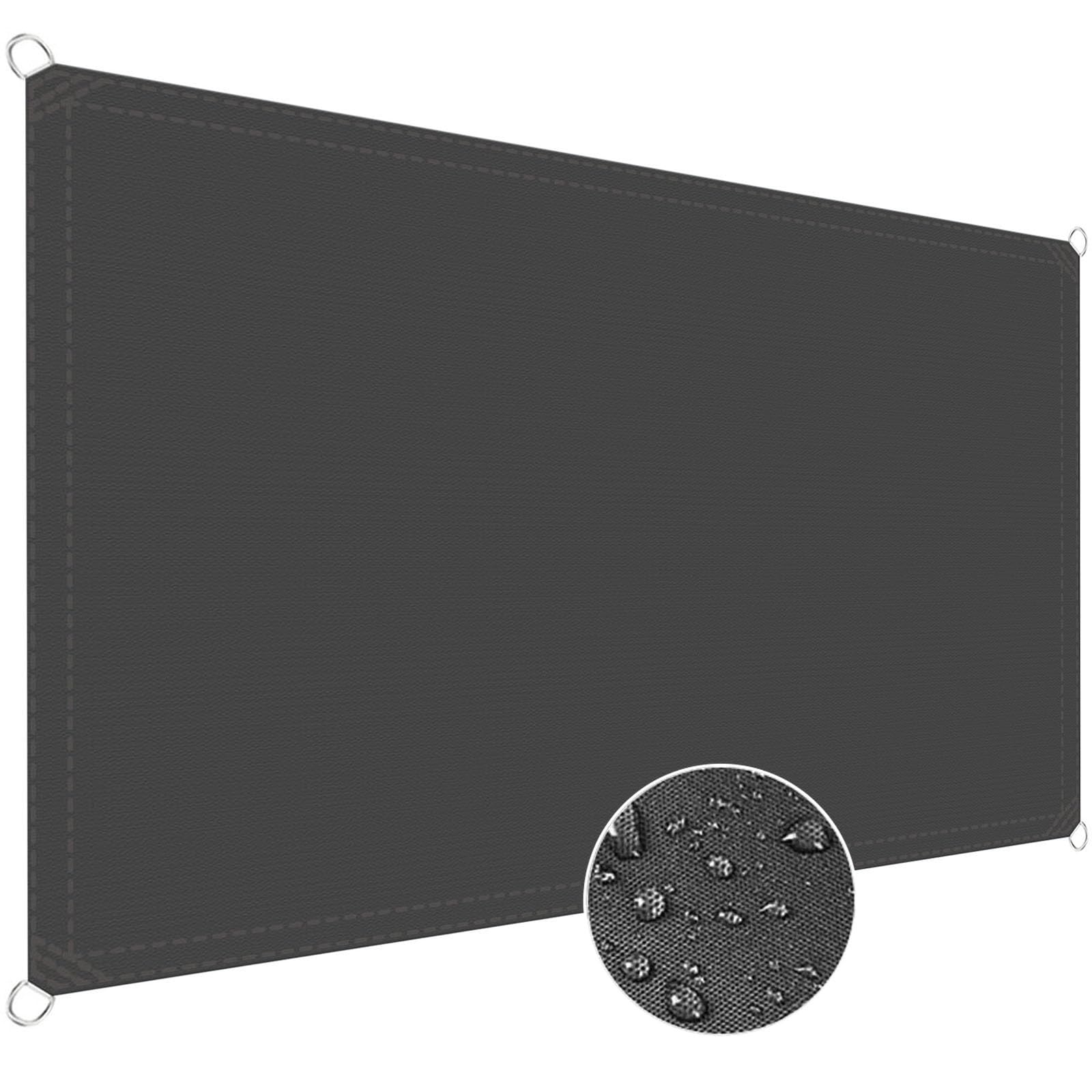 Voile d'ombrage gris foncé pour ombrager la piscine et le salon de jardin