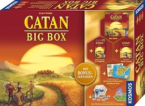 Kosmos Catan 682941 – Set di 7 Pezzi Catan Big Box, Kit Starter per Catan – Il Gioco, con aggiunta per 5 – 6 e espansione con scenari Bonus, coloni di Catan