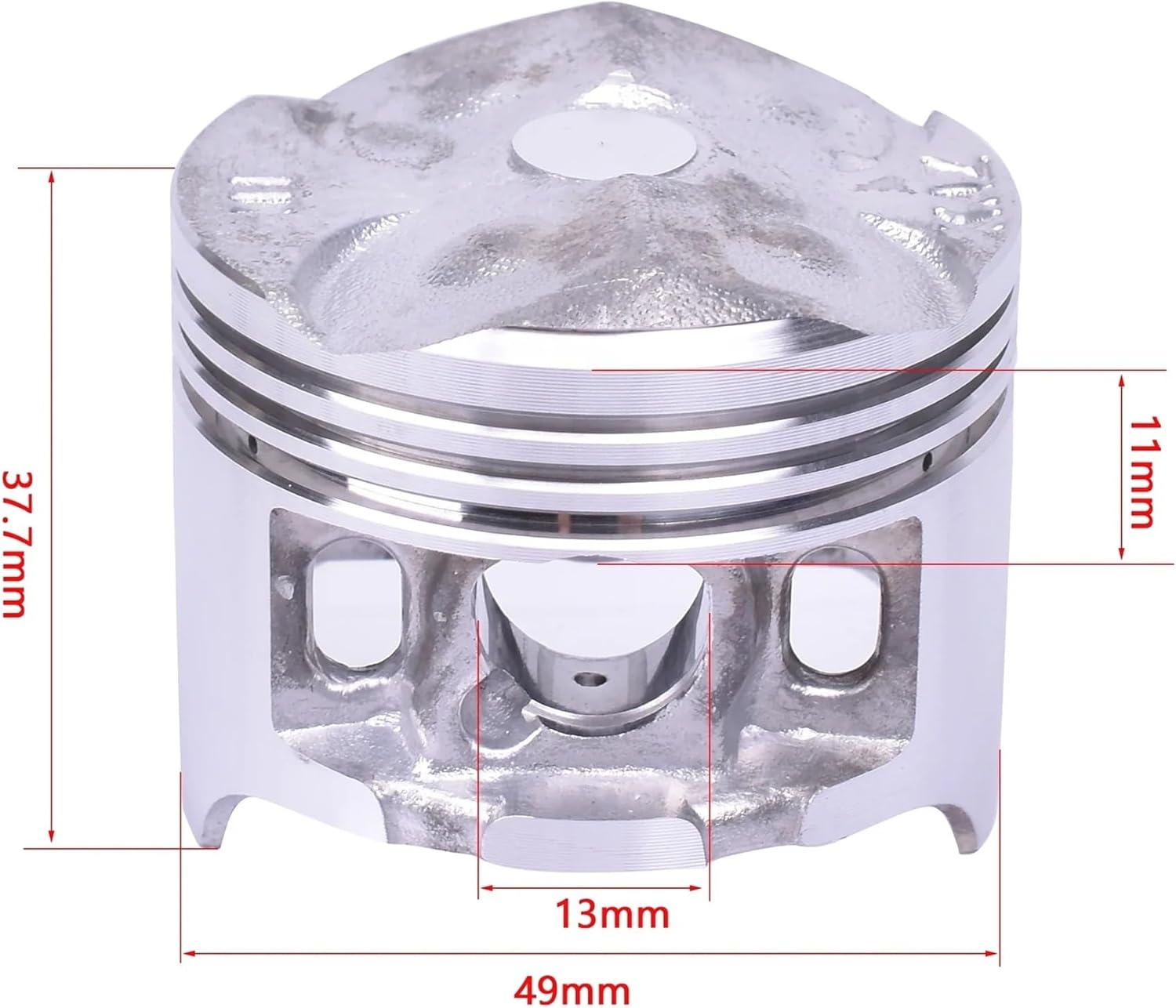 49mm Pin 13mm +50 Oversize 0.5 +0.5 Mm Piston Rings Kit Motorcycle For KAZ CBR250 MC2 CBR22 CB250 CB JA HO 250(0.5 ring)