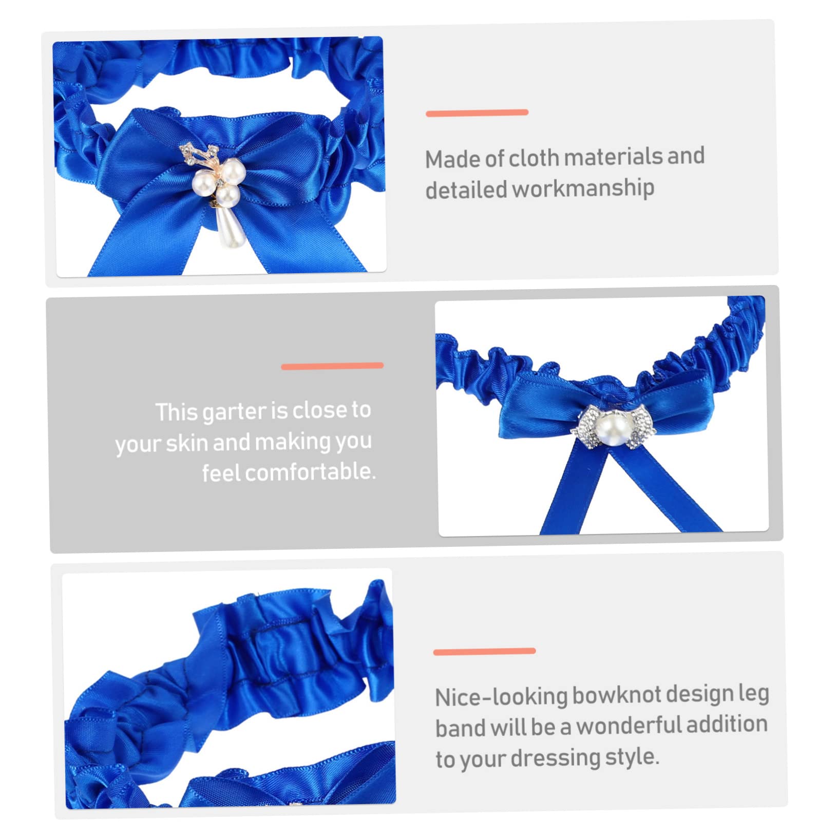 Abaodam 3 Sets Braut-beinstrumpfbänder Damen-strumpfbänder Hochzeitsbänder Schleifen-strumpfbänder-Set Für Hochzeitskleid Elegante Braut-beinstrumpfbänder