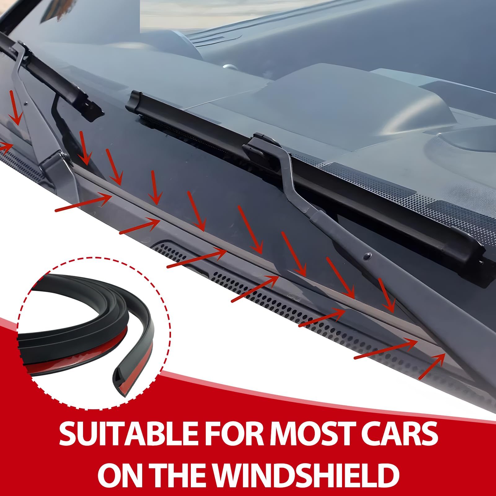 Guarnizione In Gomma EPDM Universale 1.7m - Antivento, Antipioggia E Antirumore Per Auto - Foto 13