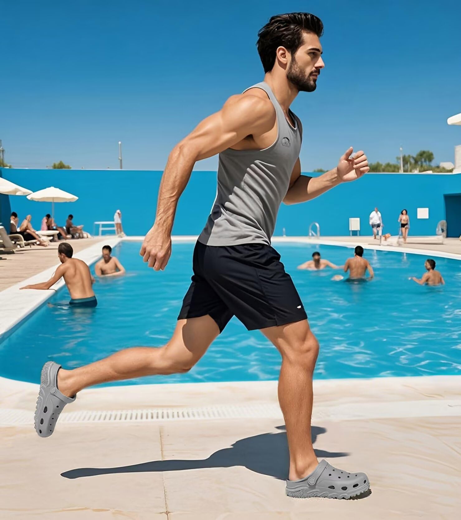 Zuecos de jardín para Hombre y Mujer, Zapatillas de Verano para Playa, Piscina, jardín, Ligeros, de Goma
