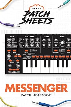 Moog Messenger Blank Patch Sheets Notebook Become a more organized songwriter with this Blank Patch Sheet notebook so you can spend more time creating and less time forgetting.