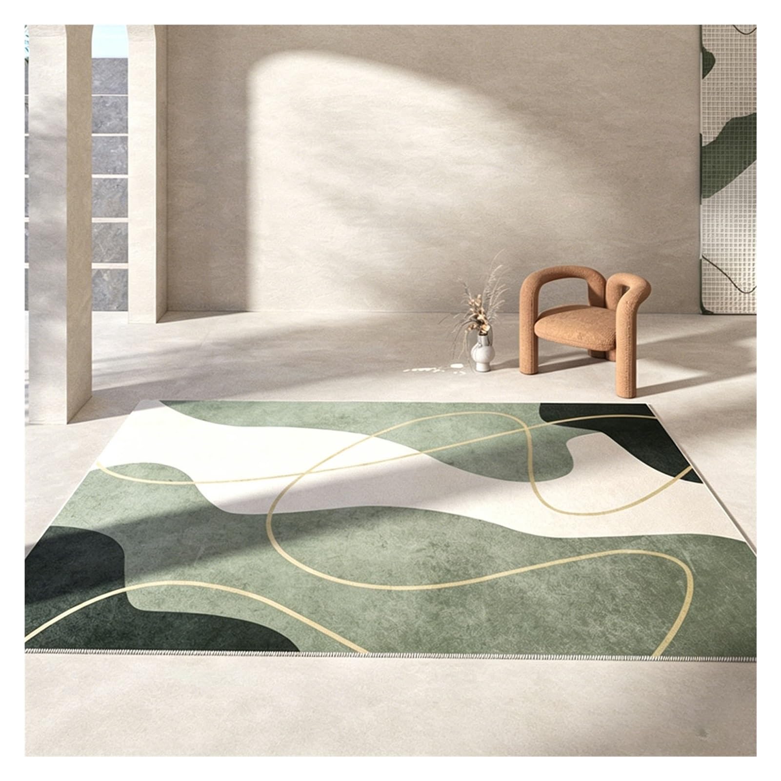 Tapis salon lavable 180x200 cm antidérapant conçu pour la sécurité et le confort de toute la famille