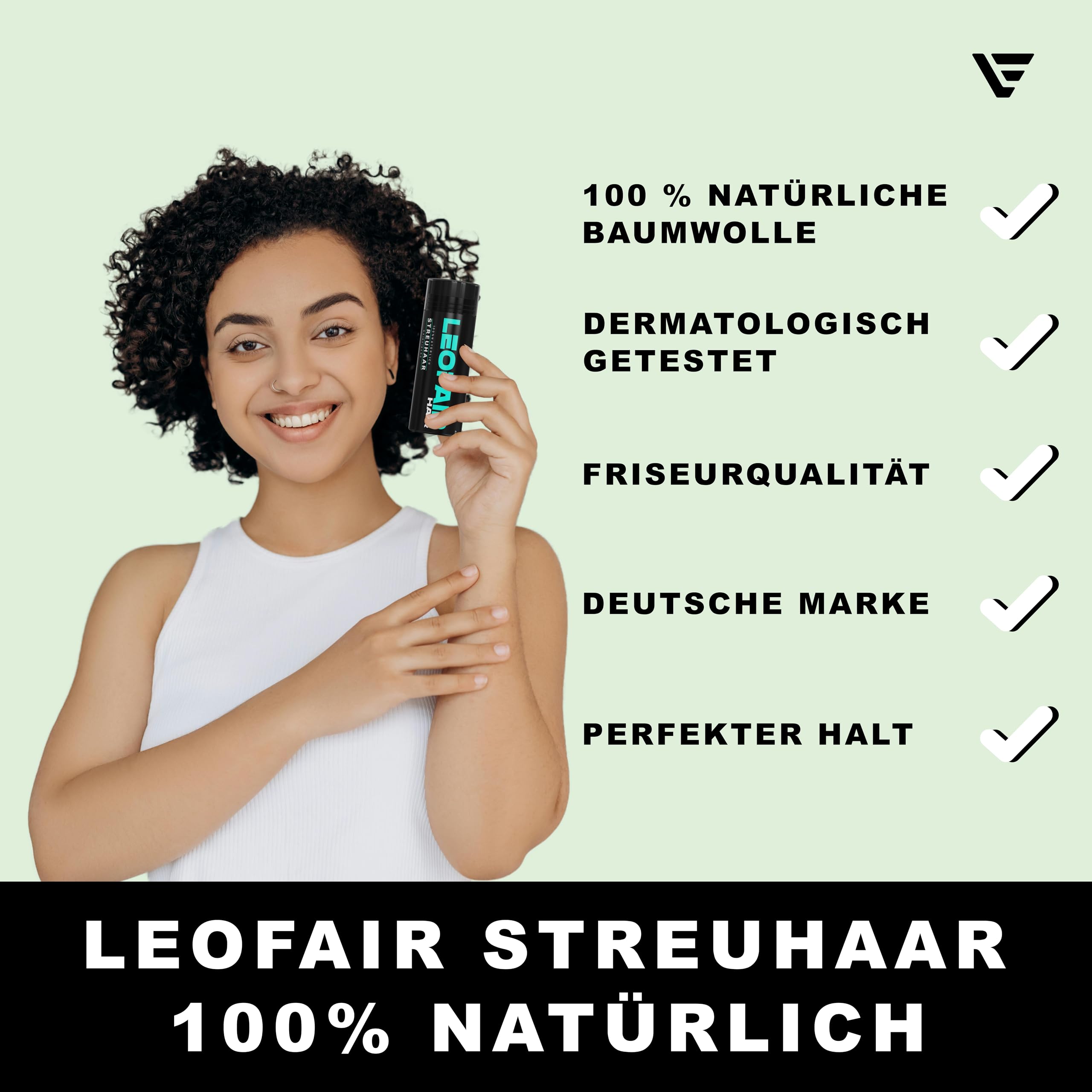 Haarverdichtung - 100% natürlich - Streuhaar für volles und dichtes Haar in Sekunden! Schütthaar in Premium Friseurqualität - 28g - Perfekter Look für Männer & Frauen (Dunkelbraun)