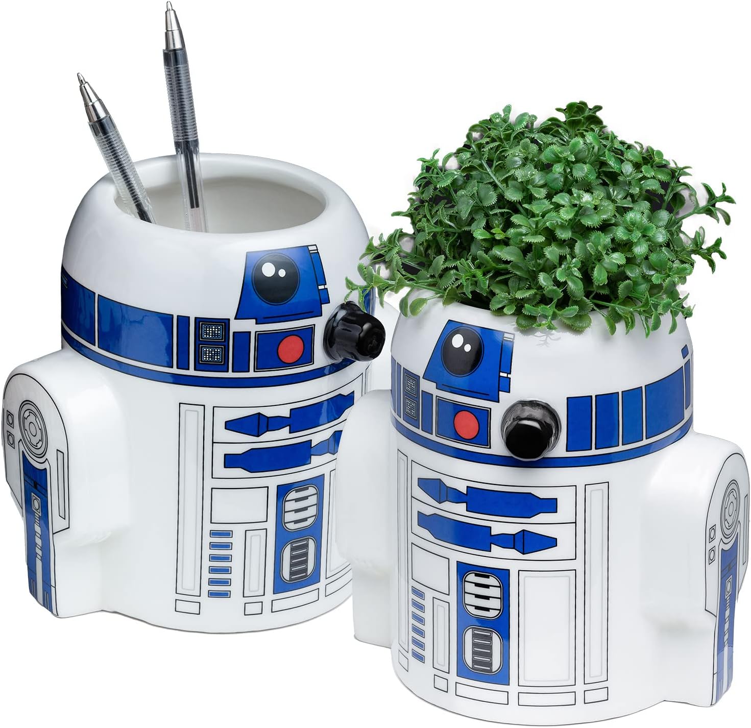 Star Wars Paladone R2D2 Plant Pot - Officially Licensed Ceramic Planter or Pen Holder, Home Office Desk Decor, Novelty Gift Fans | Paladone