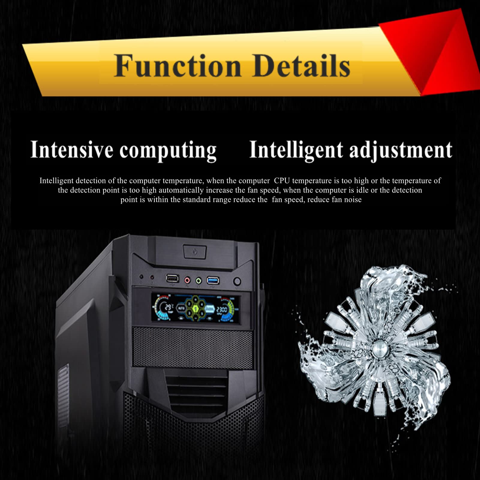 Regolatore Ventola PC Con LCD - Controllo Temperatura CPU, Per 5 Ventole, Termostato - Foto 5
