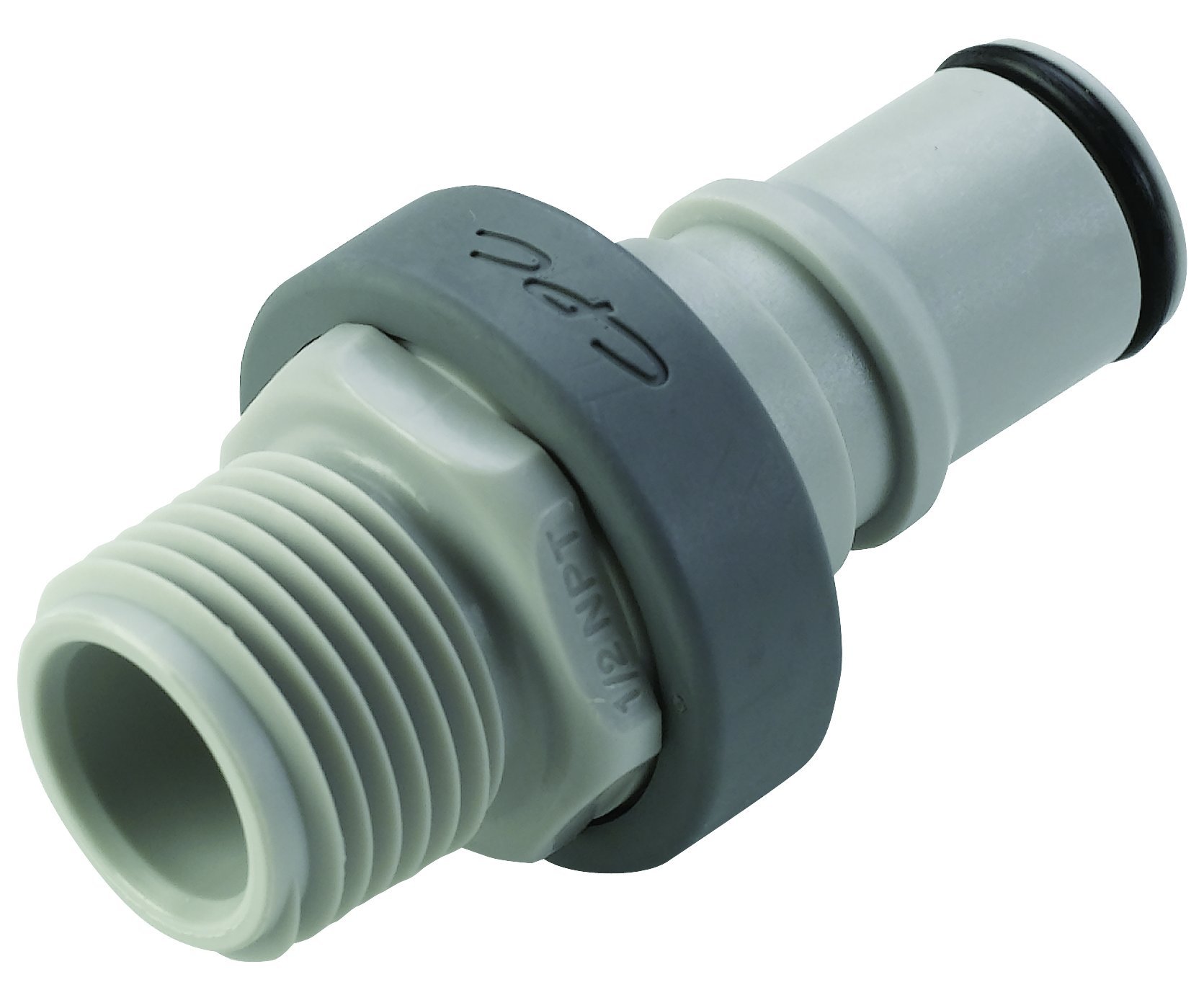 Colder NS6D24008 Polypropylene Tube Fitting, Insert, Shutoff, In-Line, 3/8