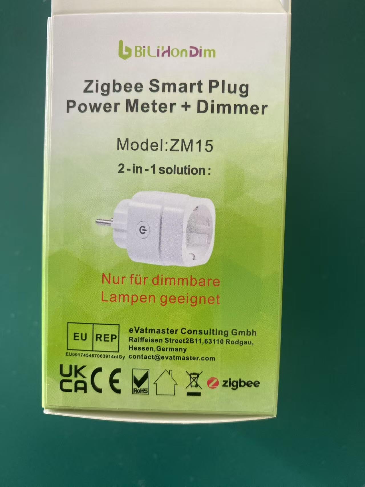 Zigbee Smart Dimmer-Stecker mit Energiemesser, Zeitplanfunktion, Überlastschutz