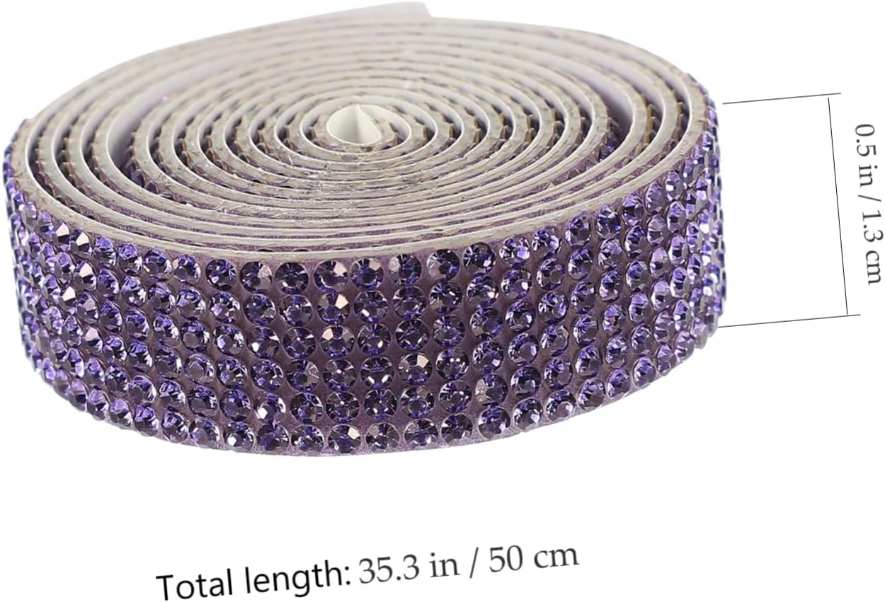 STOBOK 8rolls Dress Rhinestone Applique Backing Adhesive Rhinestone Appliques