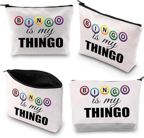 Miniatura 7 de BDPWSS Divertidos regalos de bingo, bolsa de maquillaje de bingo, regalo de bingo, regalo de bingo es mi Thingo para jugadores de bingo, regalo de