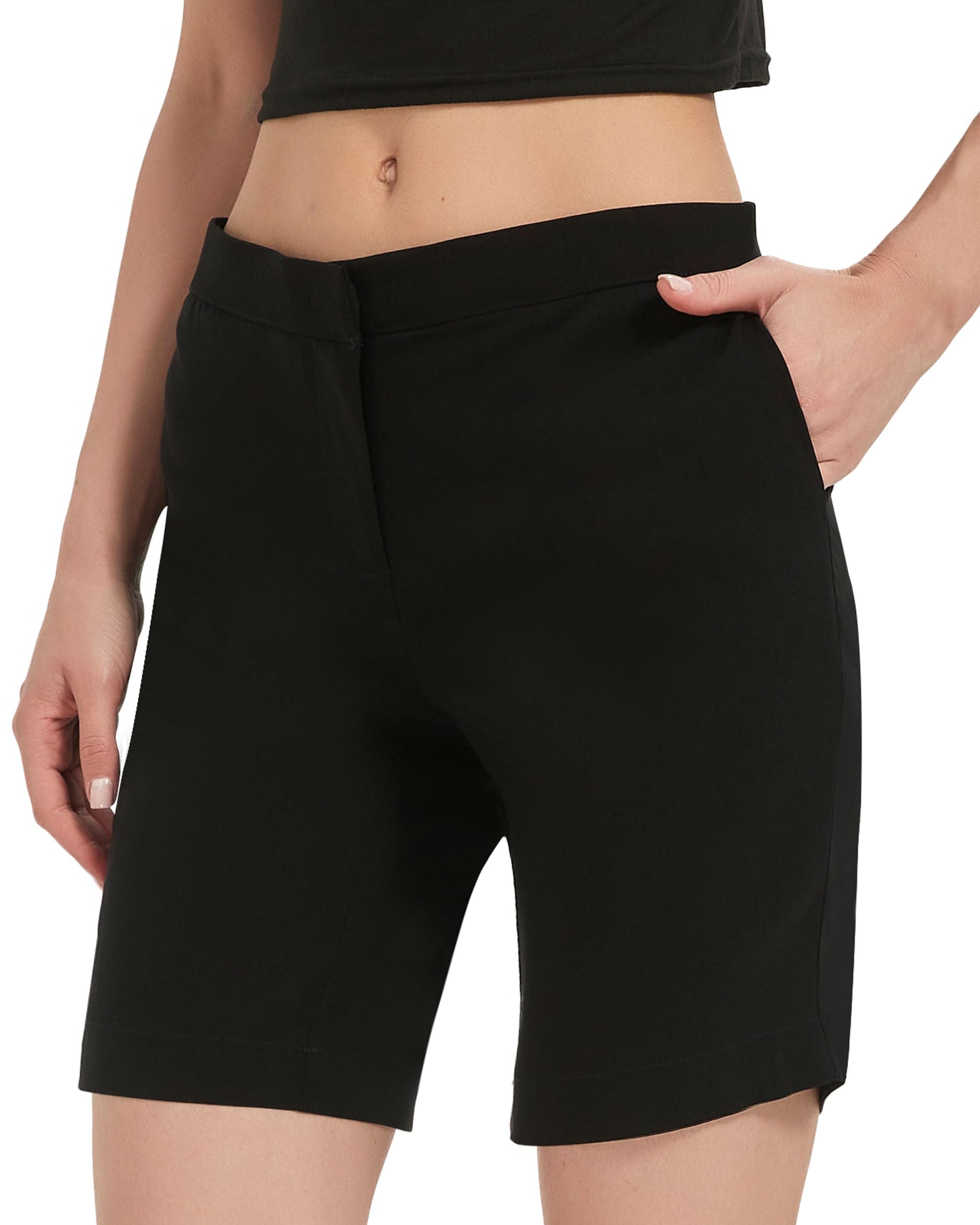 KELLY KLARK Golf Shorts for Women 9" Dress Shorts with Pockets for Hiking