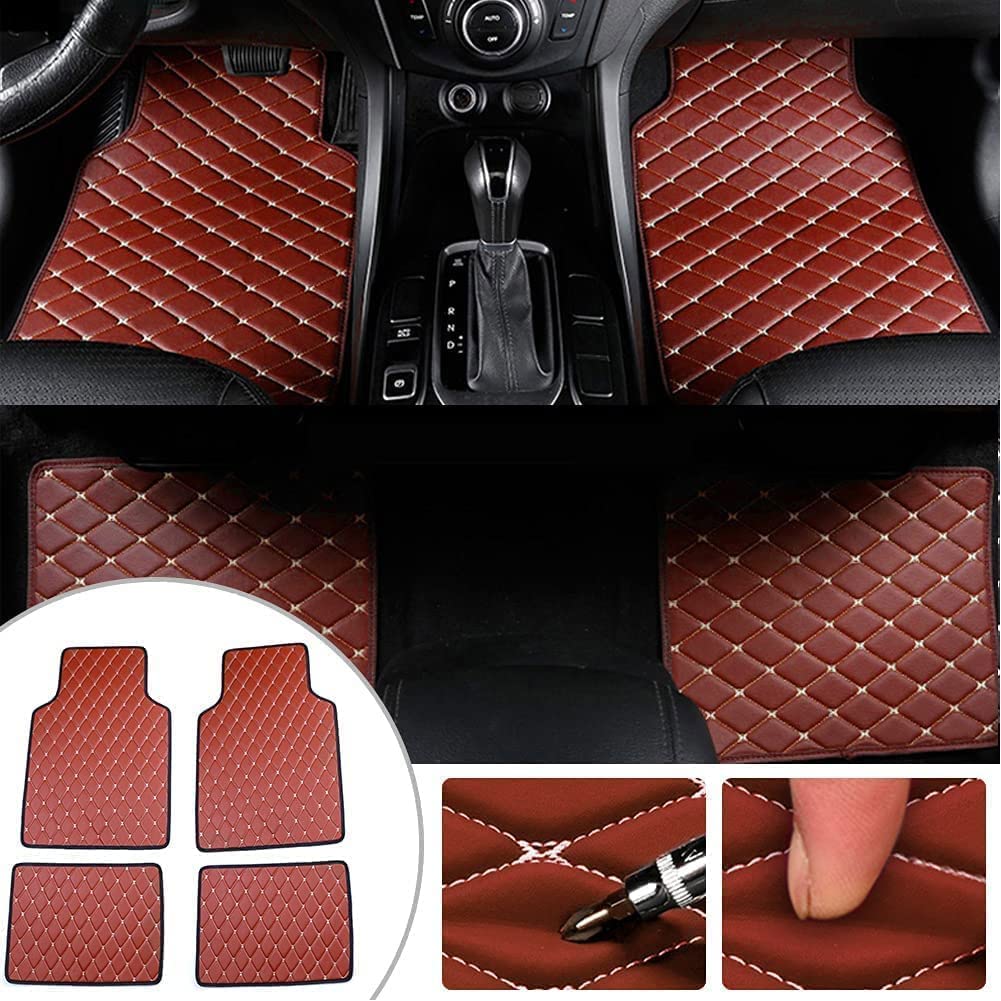 Auto Tappetini Abitacolo per M-Azad 6 2020 2021 2022,Anteriori Posteriori Tappetino in Moquette Antiscivolo Impermeabile Auto Interni Accessori,E/Brown