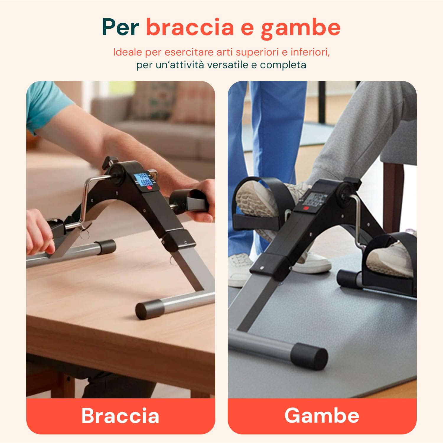Avilia Mini Vélo d'appartement Compact avec Écran LCD pour Entraînement des Jambes et des Bras