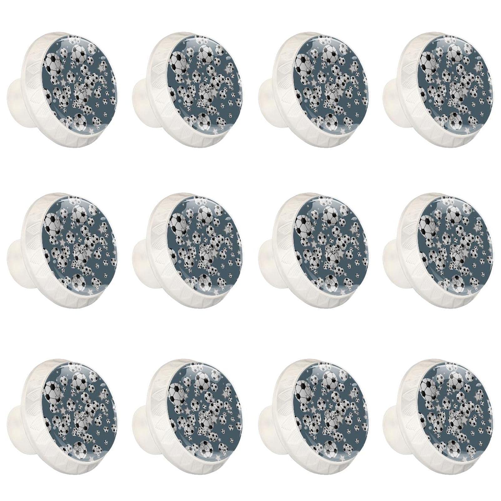 Boutons d'armoires de cuisine football et poignées décoratives rondes de tiroir de commode