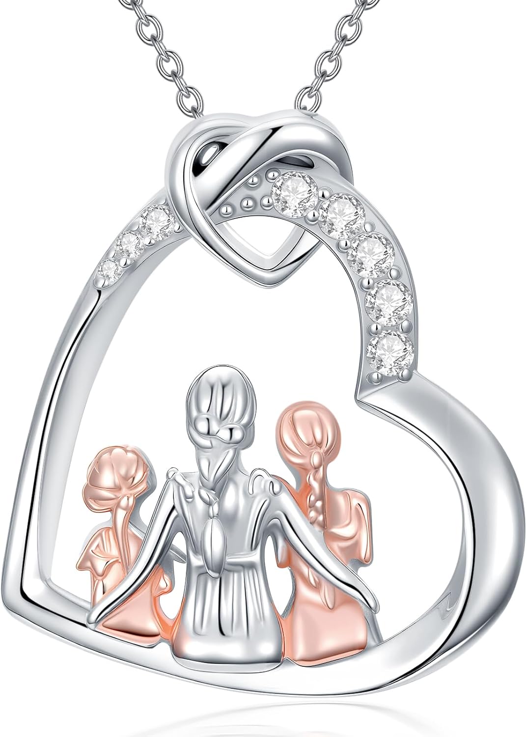 To My Daughter/Sister/Animal Necklace from Dad/Mom/Sister 925 Sterling Silver Father/Mother Daughter/Sisters/Animal Heart Pendant Jewelry Gifts from Dad Mom I Love You Forever Necklace