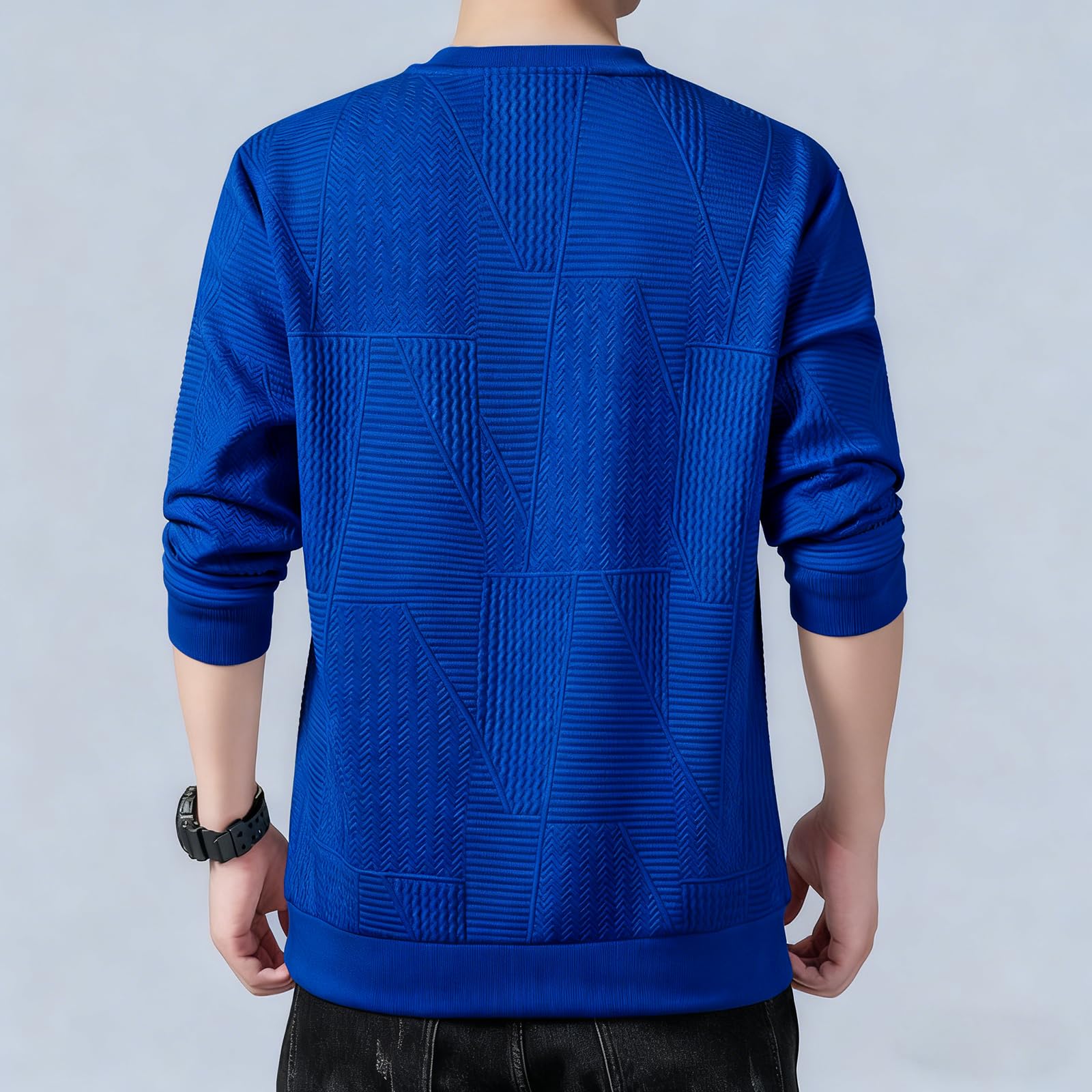 Sudaderas de cuello redondo para hombre, manga larga, estilo casual — view 4