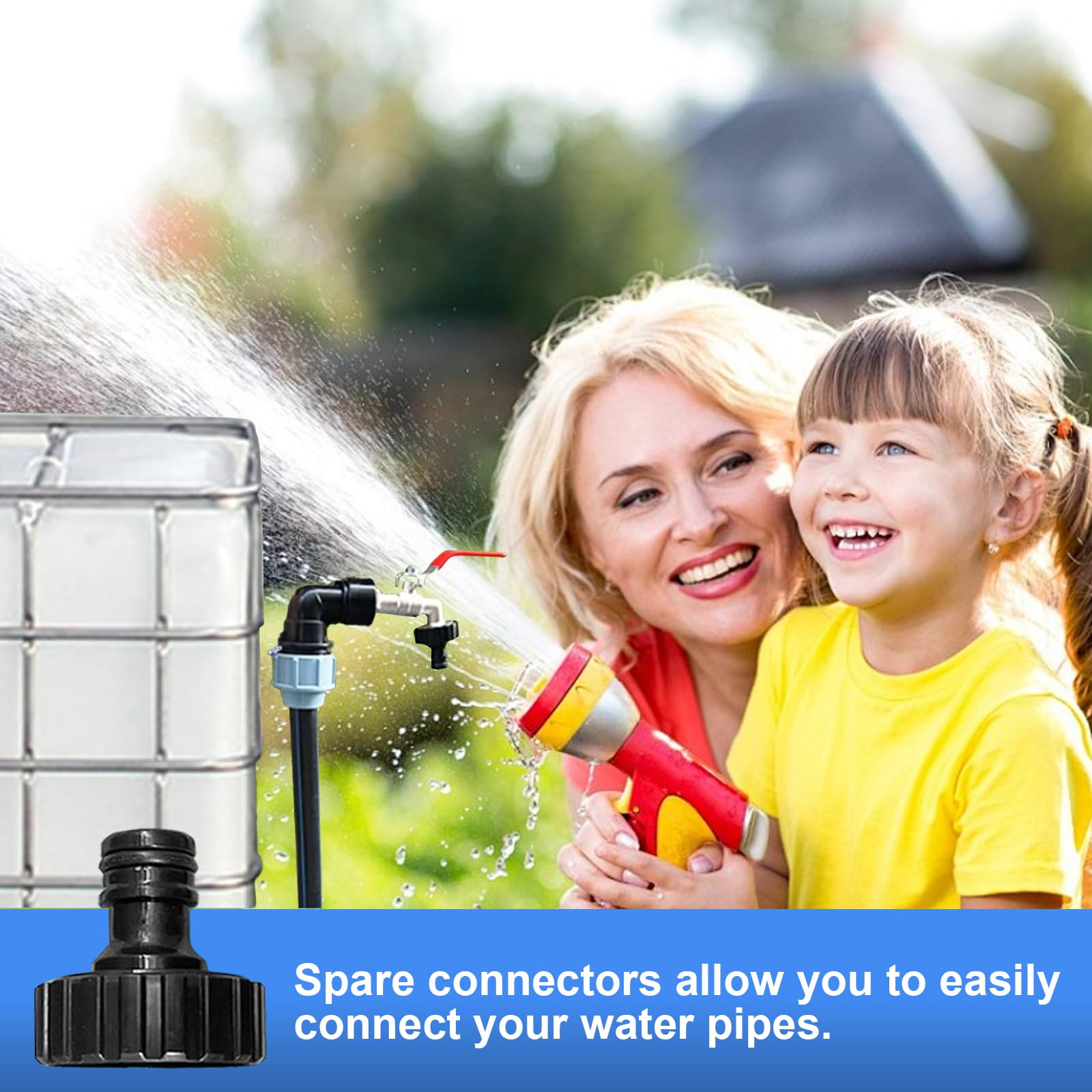 Wylewka do zbiornika IBC z kranem typu łabędzia szyja 3/4" adapter S60x6 z mosiężnym zaworem do 1000L zbiorników na deszczówkę beczek i kontenerów IBC akcesoria IBC