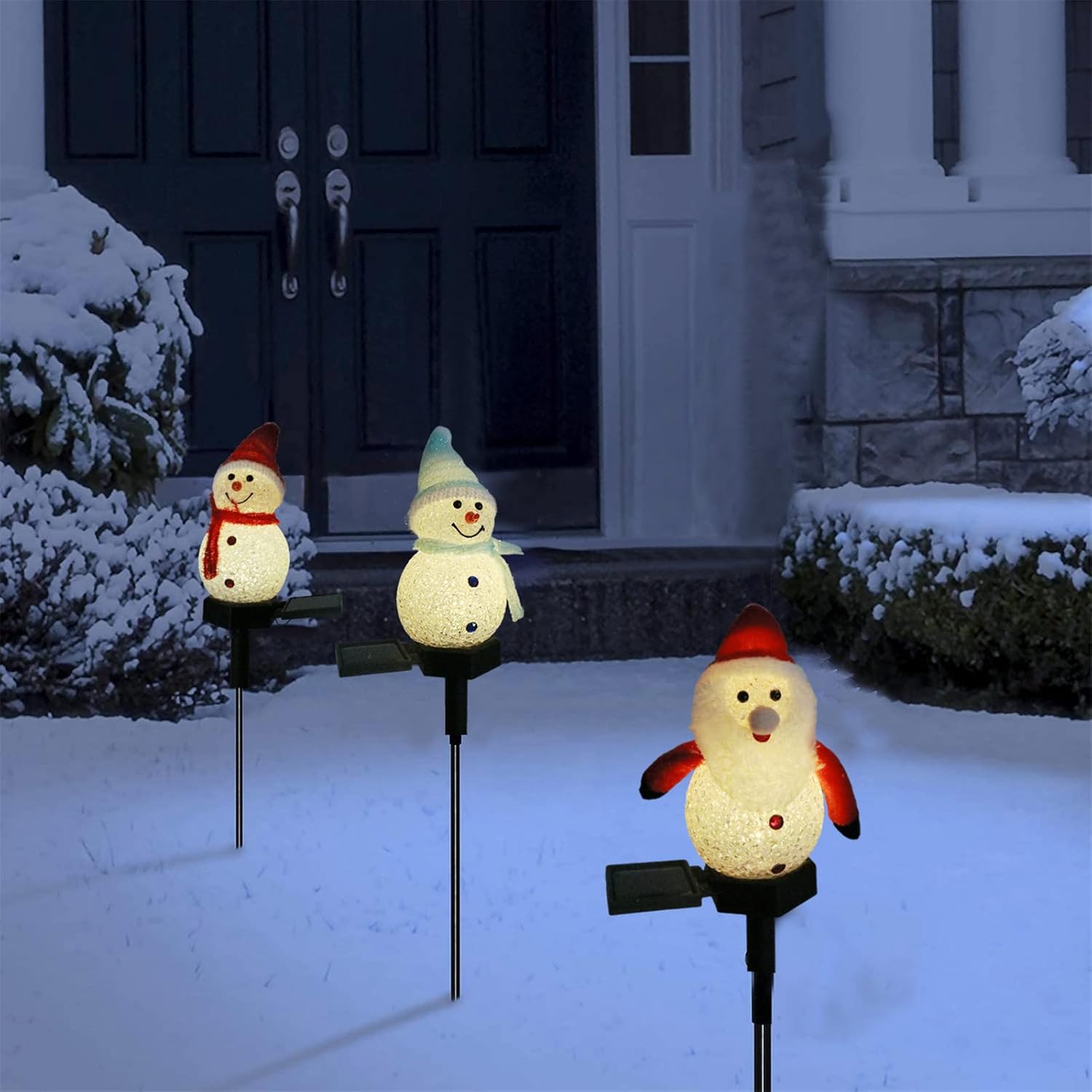 Christmas Decorations Snowman Solar Lights for Outside Solar Outdoor Lights Landscape Lighting