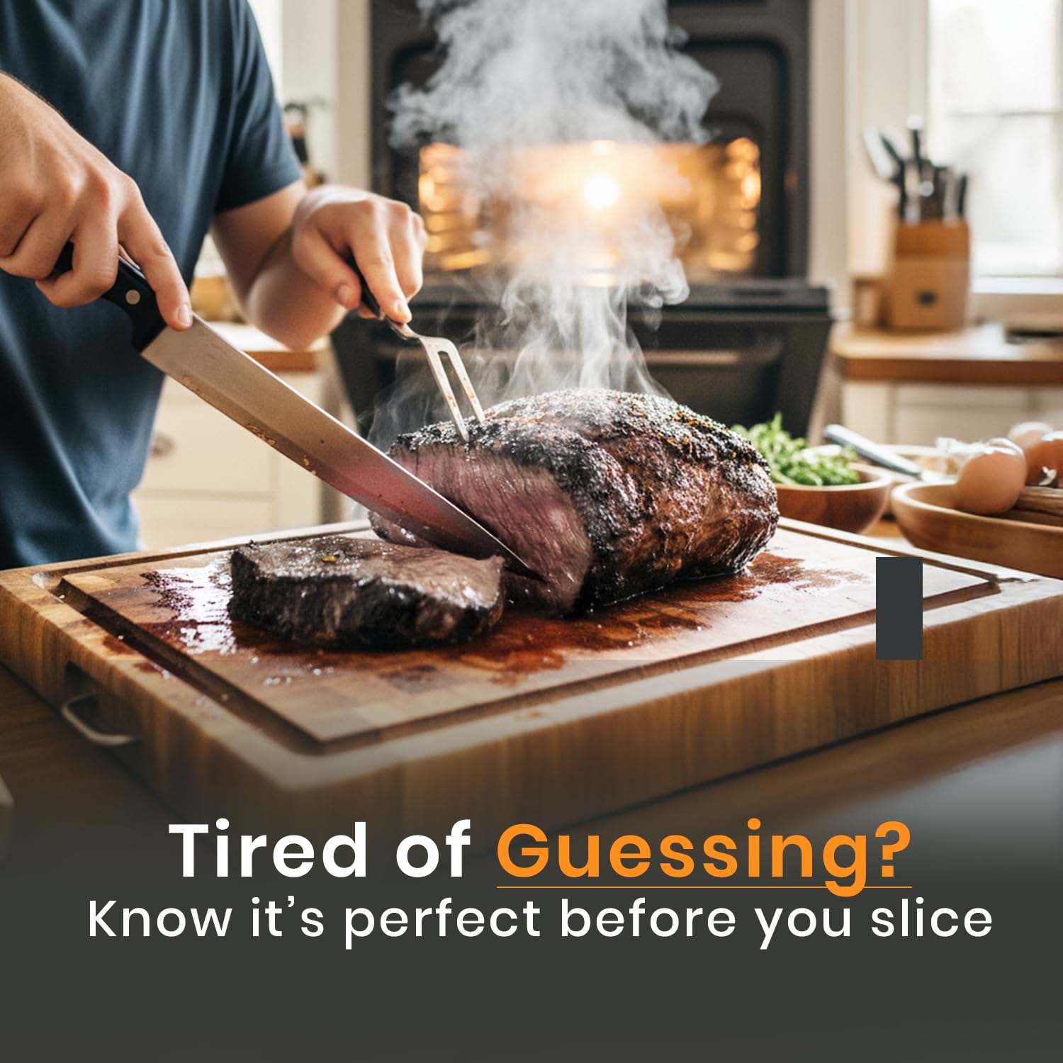 MeatStick V bezprzewodowy termometr do mięsa, odporność na ciepło 650°C, nieograniczony zasięg WiFi i Bluetooth, cyfrowa sonda do grillowania, wędzenia, smażenia sous vide, grilla, piekarnika