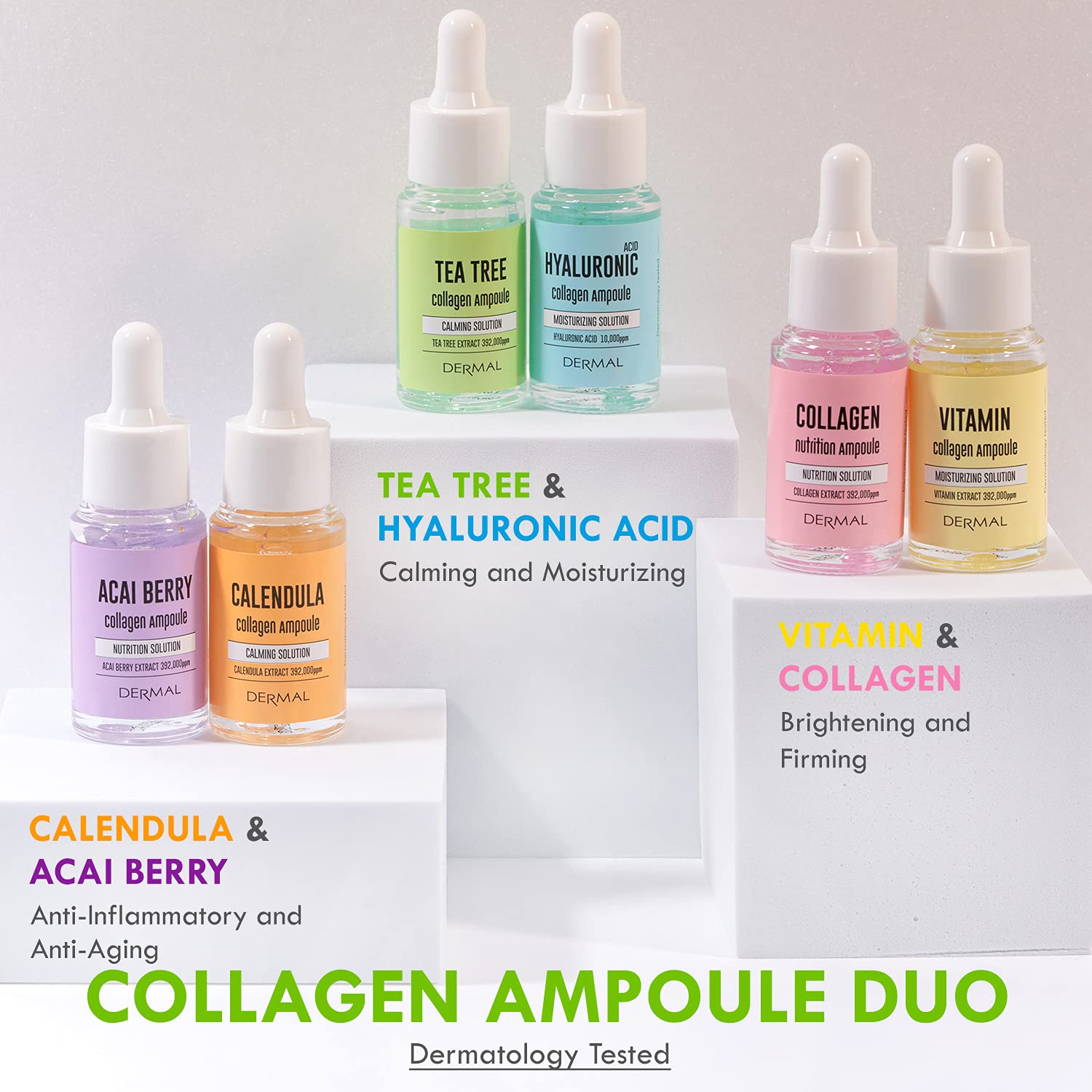 DERMAL Perfect Ampoule Serum Duo Vitamin Collagen X AntiAging For Skin