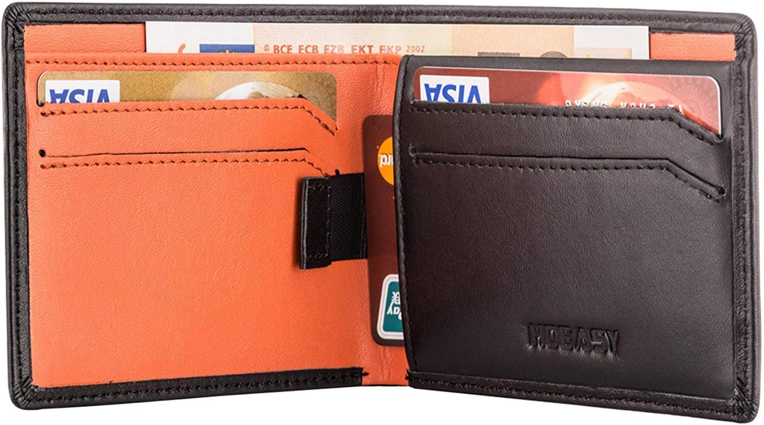 IRF Wallet for Wallet, Soft Leather "Made with Napa Genuine Leather" Black Surface/Interior