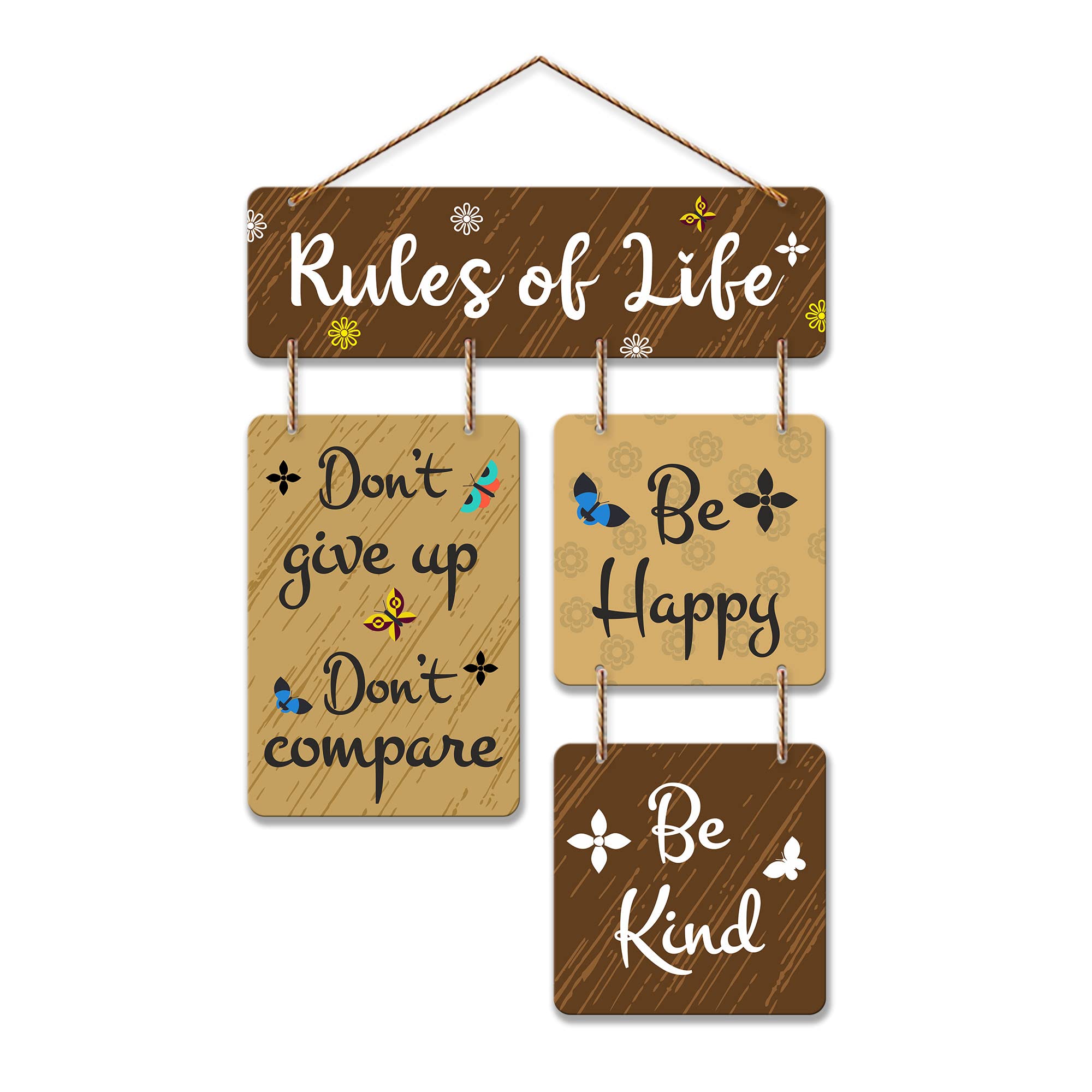 Artvibes Don't Give Up Don't Compare Decorative Wall Art | Quotes Decor Item | Motivational Wall Decor | Wall Accent | Graphic Art | Gift Items | Office Wall Decoration Items (WH_6507N)