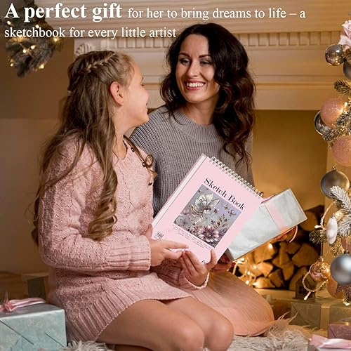 Miniatura 102 de Cuaderno de bocetos de 9 x 12 pulgadas, bloc de bocetos con espiral superior, paquete de 1 bloc de 100 hojas (68 libras/3.53 oz/m² - 100 g/m2)