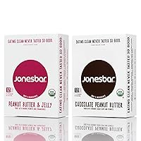 Vista 13 de JONESBAR USDA - Barra orgánica de frutas y nueces, sin OMG, kosher, vegana, sin gluten, barra de aperitivos simple (24 barras (2 cajas))