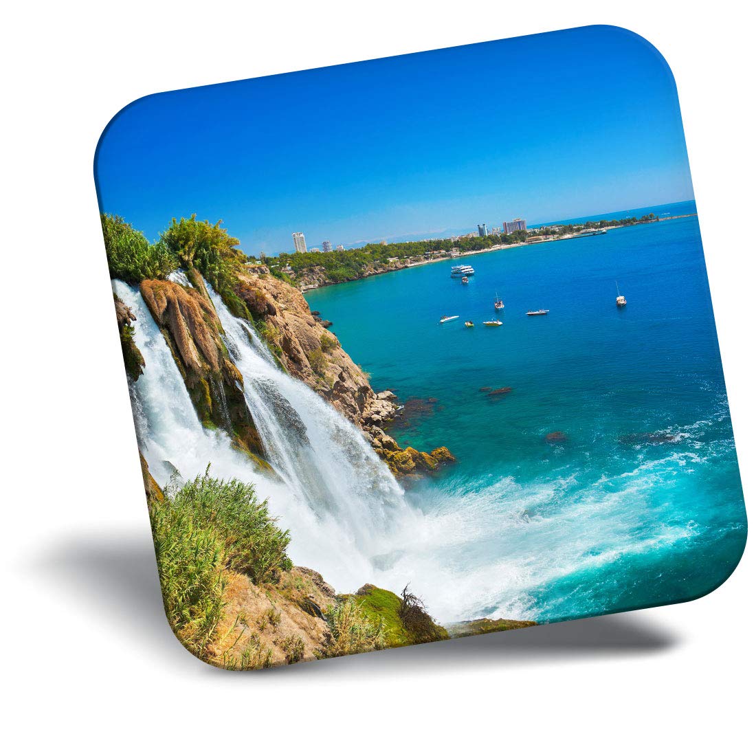 Destination Vinyl Ltd Fridge Magnet - Waterfall Duden Antalya Turkey Travel Ocean 24412