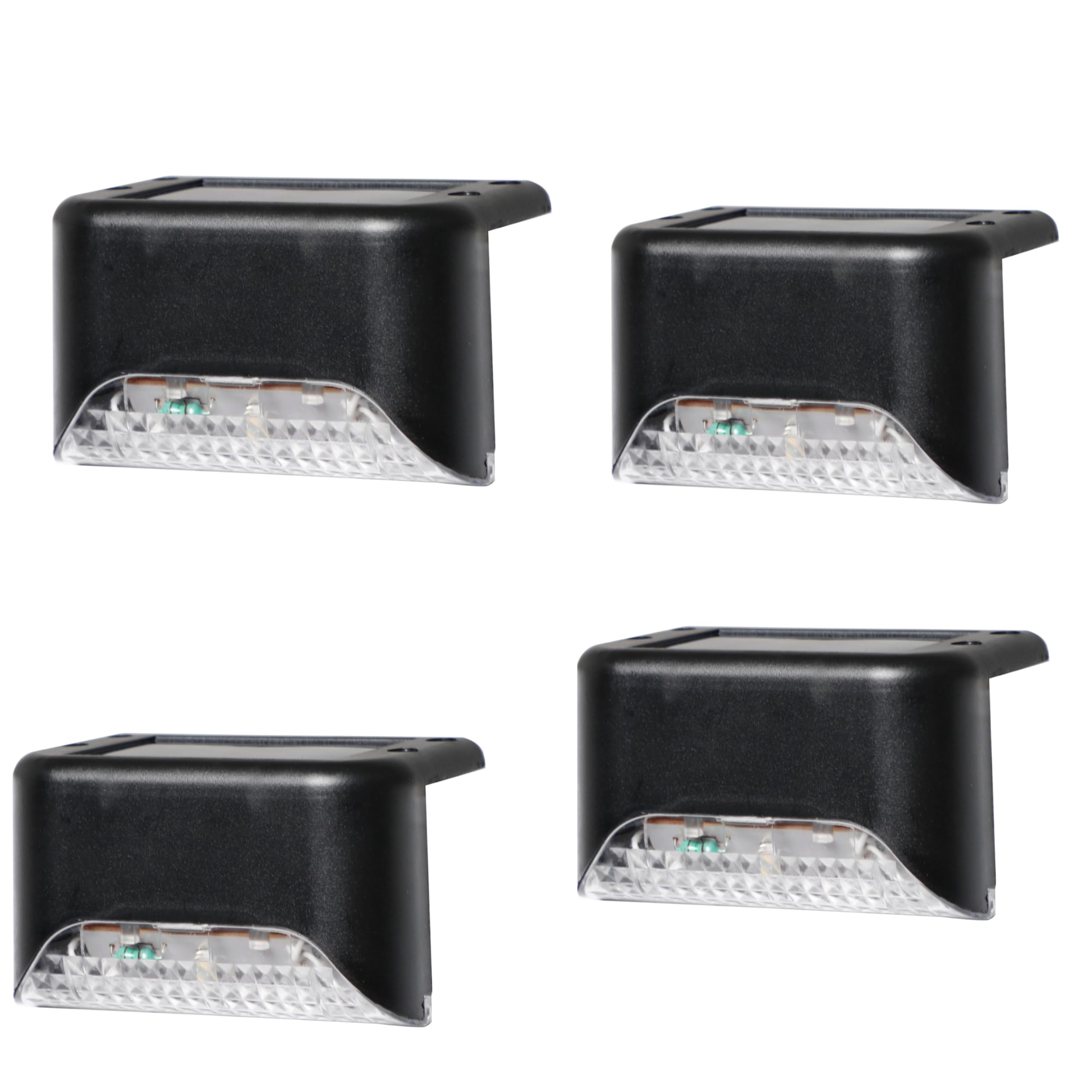 AR MODULERS Solar Powered Outdoor Deck Lights, Set of 4, Black Step Lights Waterproof LED Solar Power Outdoor Light for Deck Stair Railing, Outside Lighting for Wall Garden Backyard & Balcony Decor (B0DD25JYXH) Amazon Price History, Amazon Price Tracker