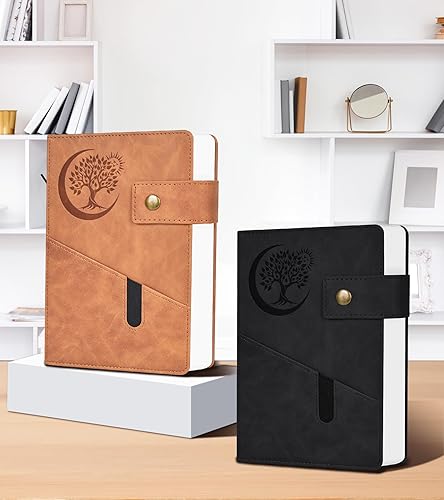 Miniatura 7 de Cuaderno rayado para hombres y mujeres  368 páginas A4 grandes diarios de cuero para escribir, cuaderno de tapa dura gruesa con bolígrafo para el