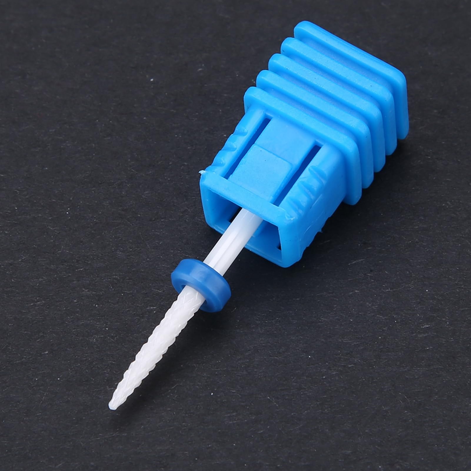 Punta trapano per unghie, punte manicure in ceramica per manicure Pedicure Gel per cuticole Smalto per unghie Cilindro a forma di testa di rettifica, con base di visualizzazione(White 01#)
