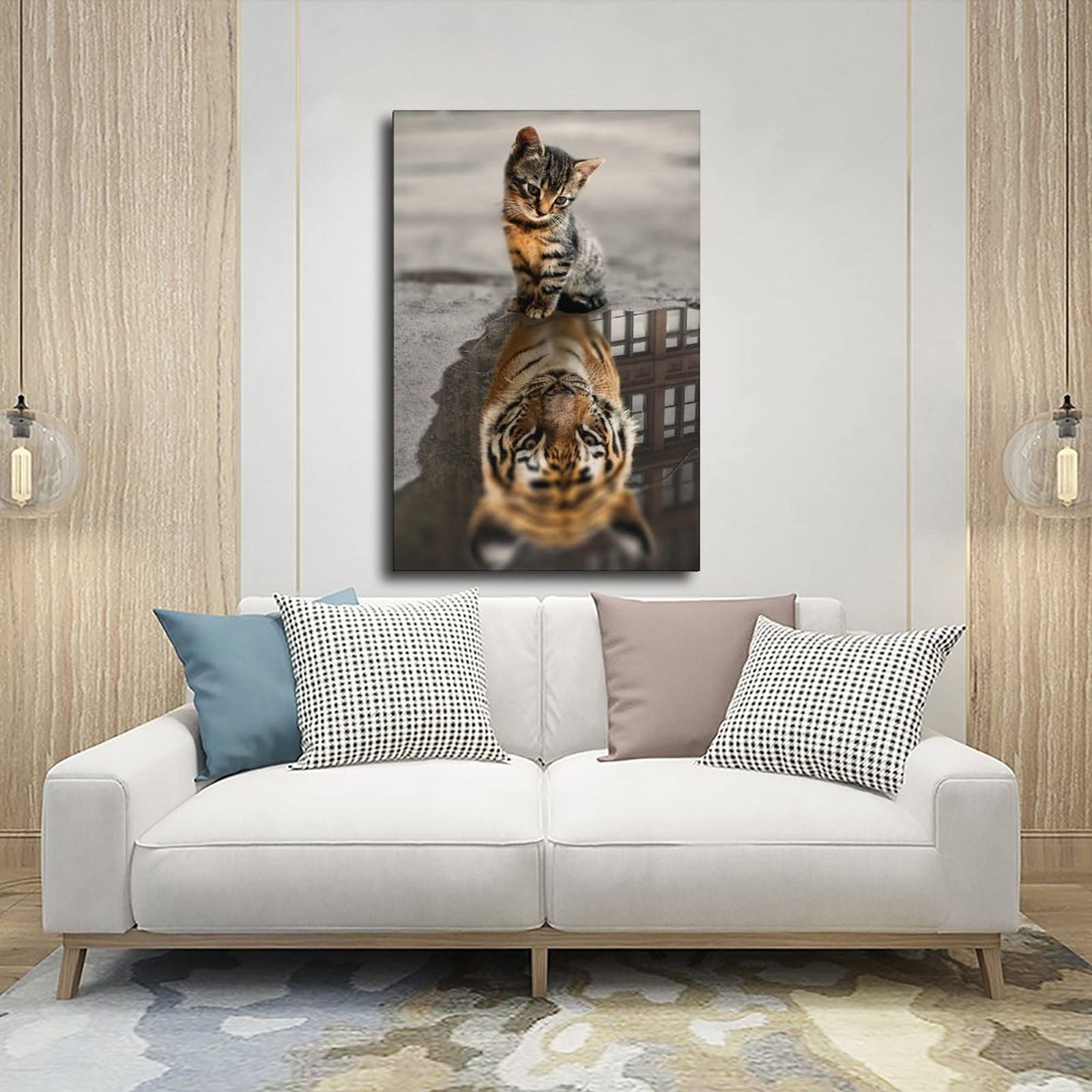 Mindset Is Everything - Poster su tela con animali da 18