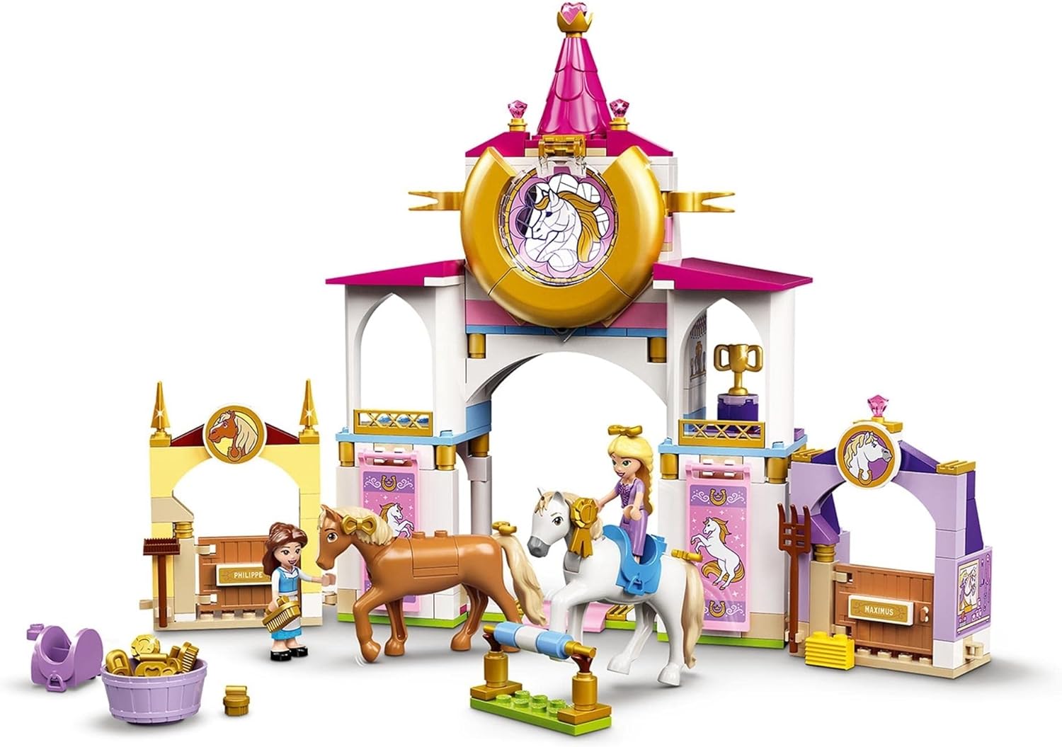 Flаѕh Dеаlѕ - 50% оƒƒ LEGO 43195 Disney Princess Belle and Rapunzel's Royal Stables Building Toy for Kids Age 5 Plus with 2 Horse and Mini Doll Figures