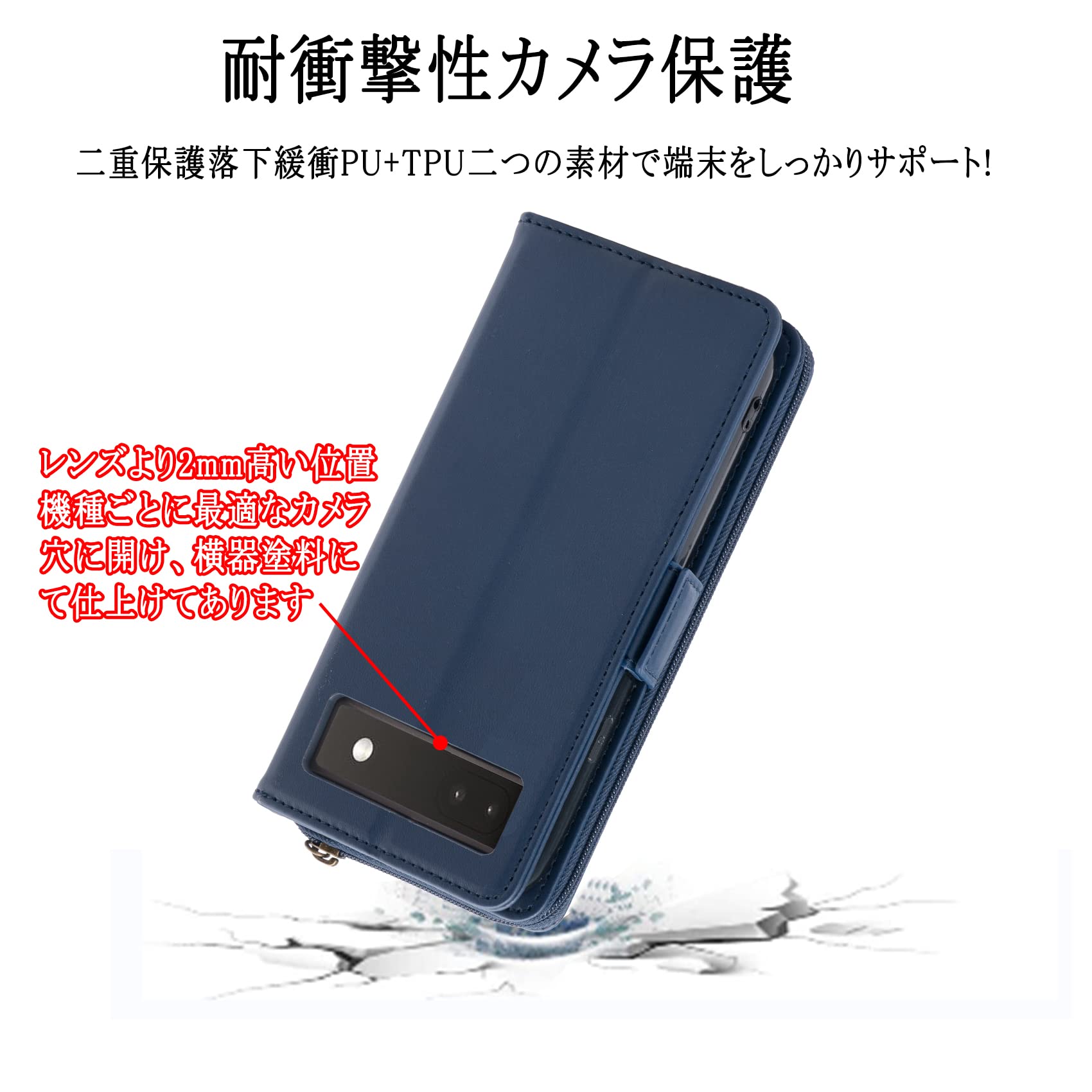 Google Pixel 7a 青 黒ケース付き Amazon.co.jp: Google Pixel 7a ケース 手帳型 グーグル ピクセル 7a
