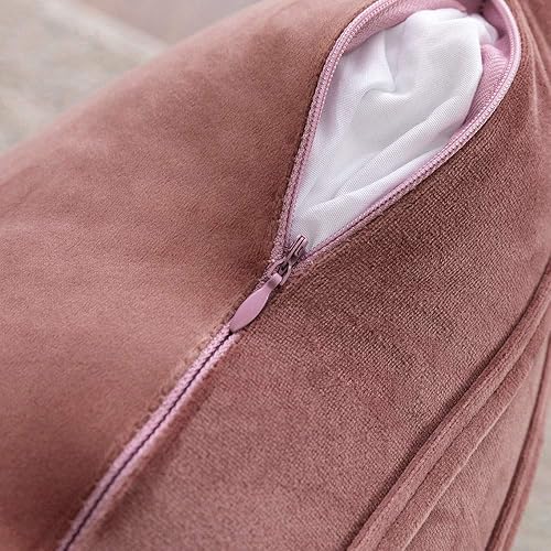 Miniatura 2 de Woaboy Paquete de 2 fundas de almohada de terciopelo a rayas, modernas, decorativas, mantas para sofá, cuadradas, suaves y acogedoras para