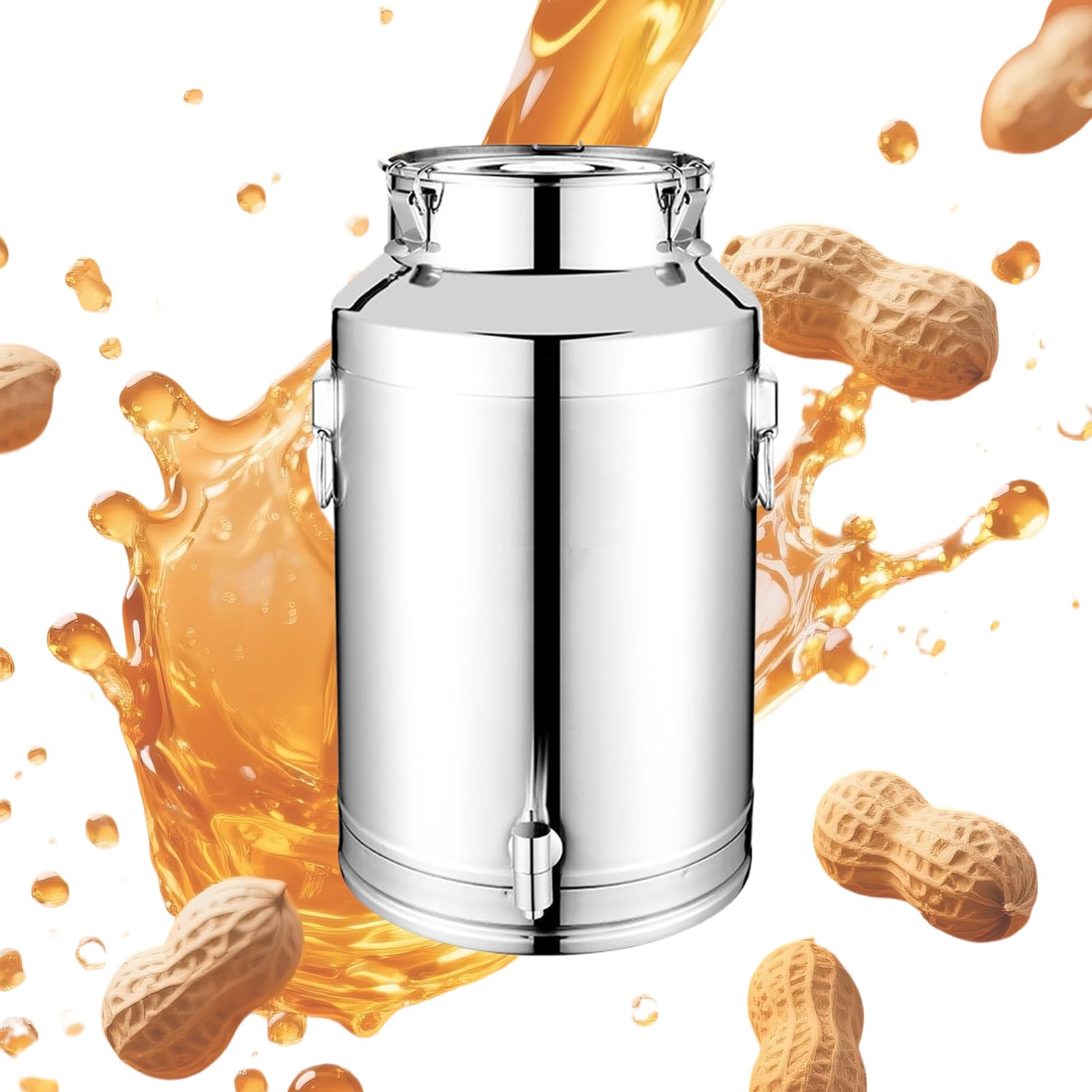 Contenitore per olio da cucina, 5 L/9 L/14 L, impermeabile, con coperchio, contenitore per grasso di pancetta, per latte, vino, birra, farina,