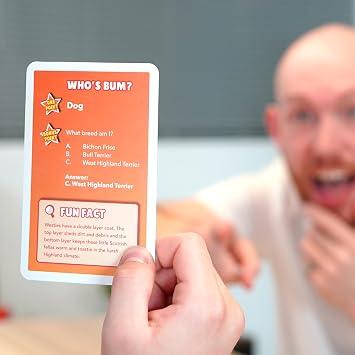 Bubblegum Stuff - Name That Bumhole - Picture Quiz, Animal Trivia Game - Playing Cards, Fun Family Card Games, Party Games - Christmas Secret Santa Ideas - 55 Flashcards