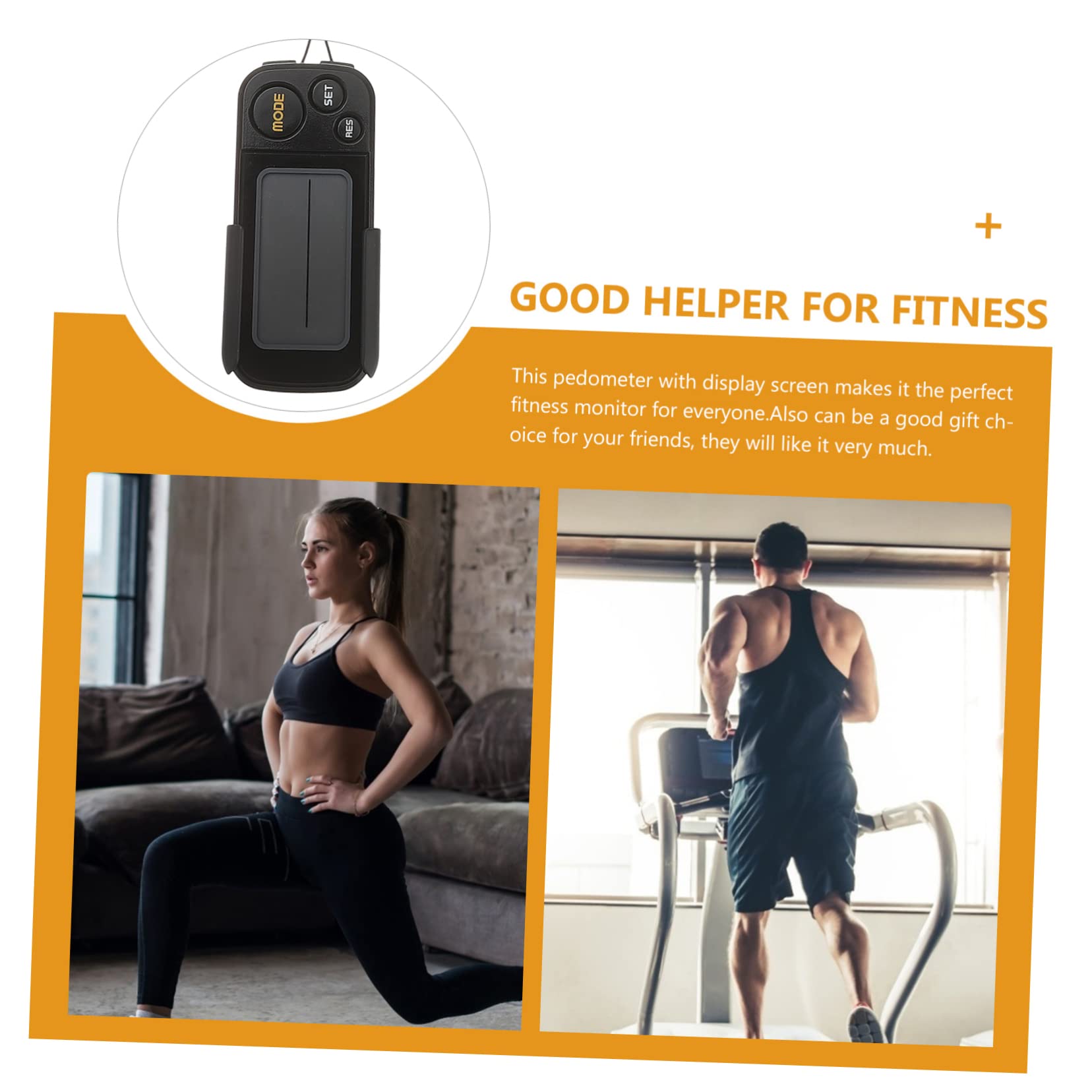 Podómetro Digital Multifuncional con Clip Medición Precisa de Distancia y Calorías Pantalla Accesorio Deportivo para Ejercicio y Actividad Física