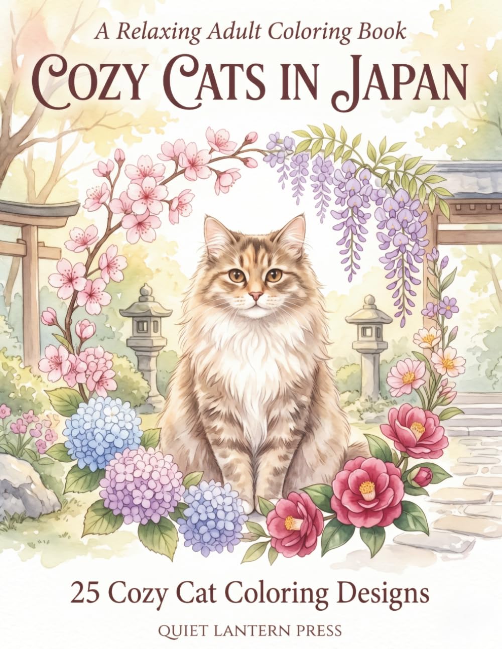 Cozy Cats in Japan: A Relaxing Adult Coloring Book Featuring Cozy Cats, Beautiful Gardens, Kyoto Streets, and Peaceful Japanese Scenery (Whiskers Coloring Series)