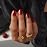DANNI & TONI Semi Cured Gel Nail Strips Burgundy (Garnet Gaze) Cat Eye Gel Nail Stickers Gift for Woman 28 Stickers