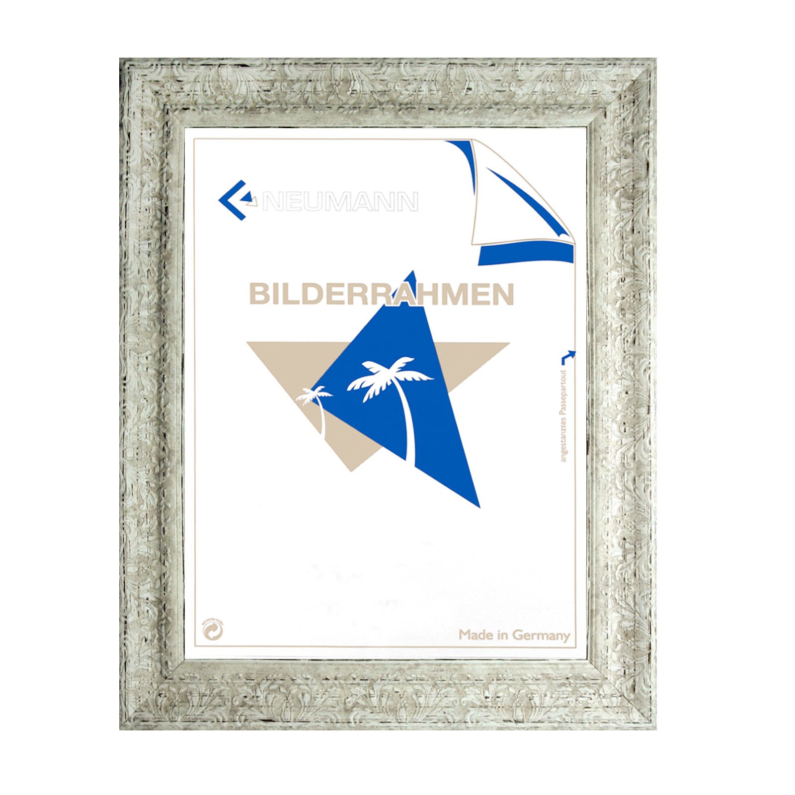 Cadre baroque blanc 40x50 cm finement décoré 843 AVO Caddy