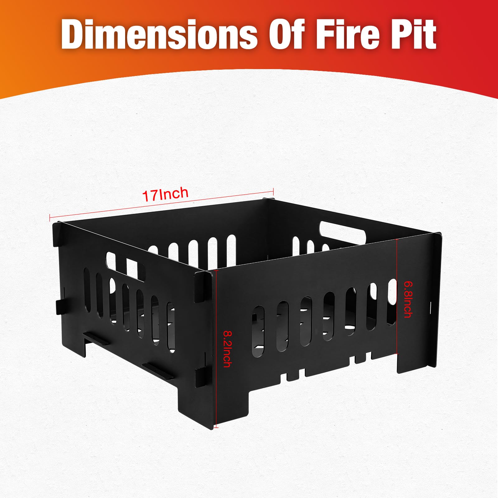 Snapklik.com : 17" Protable Fire Pit,Outdoor Wood Burning Fire Pit