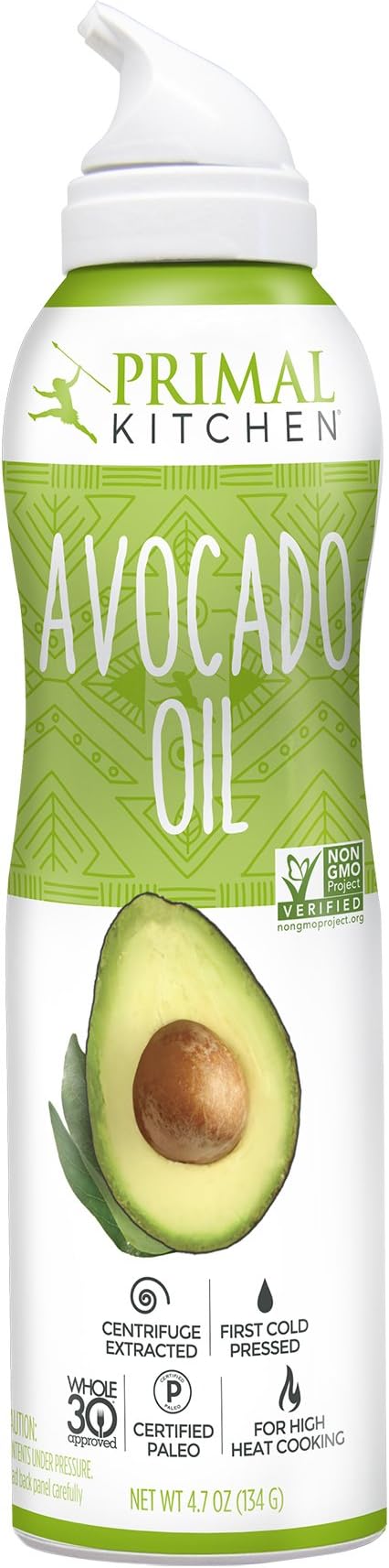 Primal Kitchen Avocado Oil Spray, Whole30 Approved, Certified Paleo, and Keto Certified, 4.7 Fluid Ounces, Pack of 6