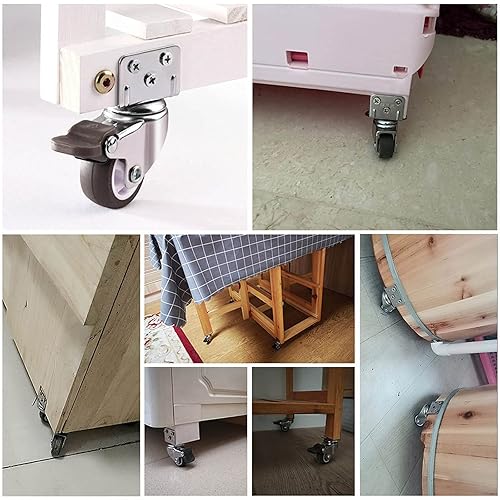 Miniatura 7 de Rueda giratoria de metal, ruedas pesadas para muebles, ruedas de repuesto, ruedas de ruedas para silla de oficina, placa de montaje en forma de U,