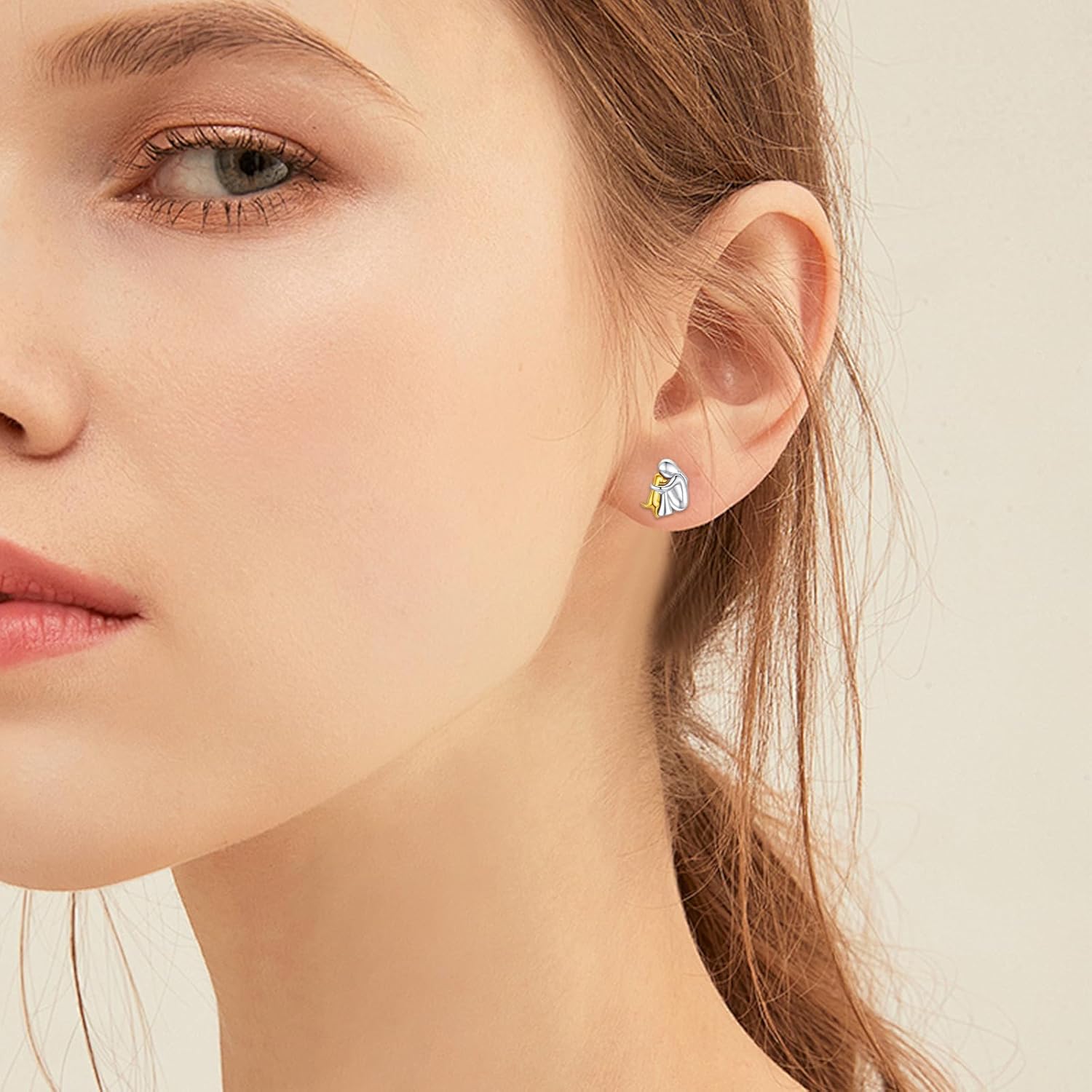 Hypoallergenic Dog Earrings 925 Sterling Silver Cute Animal Puppy Stud Earrings Dog Jewelry Gifts for Women Girls Dog Lover