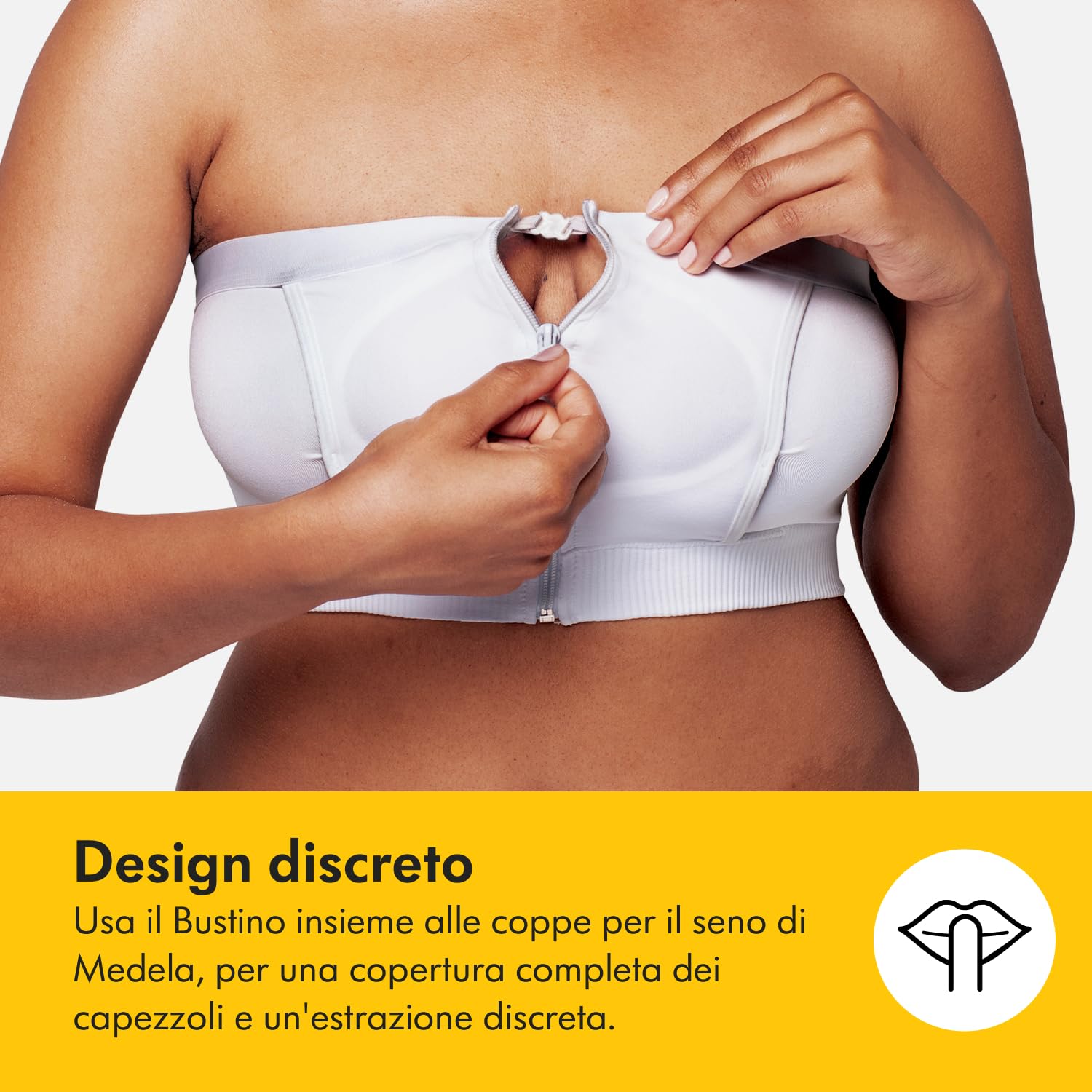 Medela Hands-Free, Corpetto per l'estrazione a Mani libere, Reggiseno per estrarre Comodamente, con Adaptive Stretch